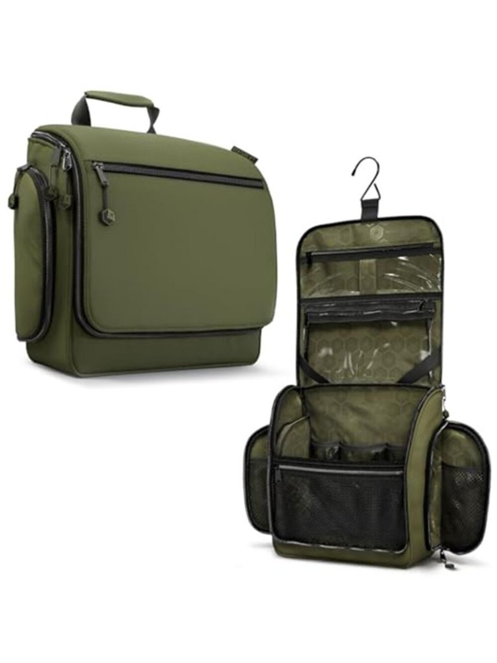 Hanging Toiletry Travel Bag TSA Clear Pouch Water Resistant Dopp Kit Organizer